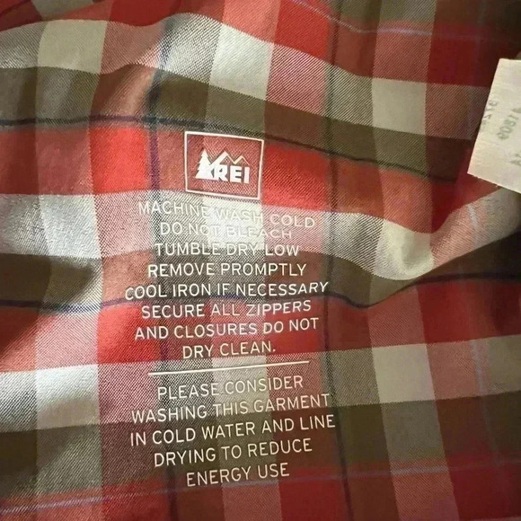 REI Men’s Short Sleeve Button Outdoor Fishing Mesh Armpit Plaid Shirt Large  XXL - Picture 4 of 6